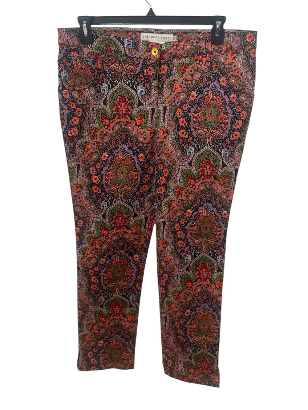 Gretchen Scott Gripe Less Paisley Pants Size Diva or 18
